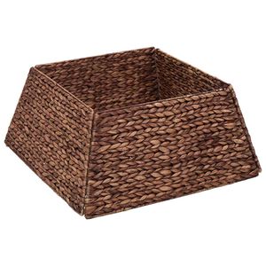 vidaXL Guler pentru Pomul de Crăciun Pătrat Maro 50 x 50 x 25 cm