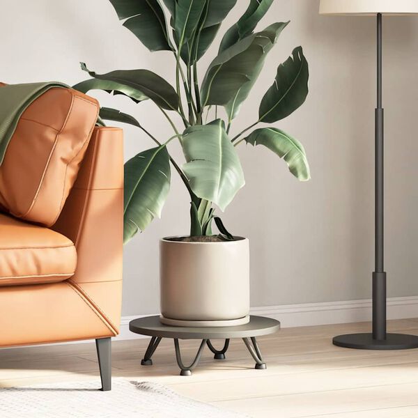 vidaXL Picioare tip agrafă pentru măsuță de cafea, 4 buc., antracit, 10 cm, oțel masiv