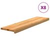 vidaXL Trepte de scară 8 buc maro deschis lemn masiv de stejar