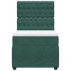 vidaXL Pat continental cu saltea, verde &icirc;nchis, 80x200 cm, catifea