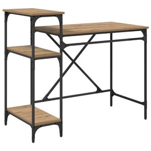 vidaXL Birou Stejar Artizanal Lemn prelucrat 105 x 50 x 90 cm