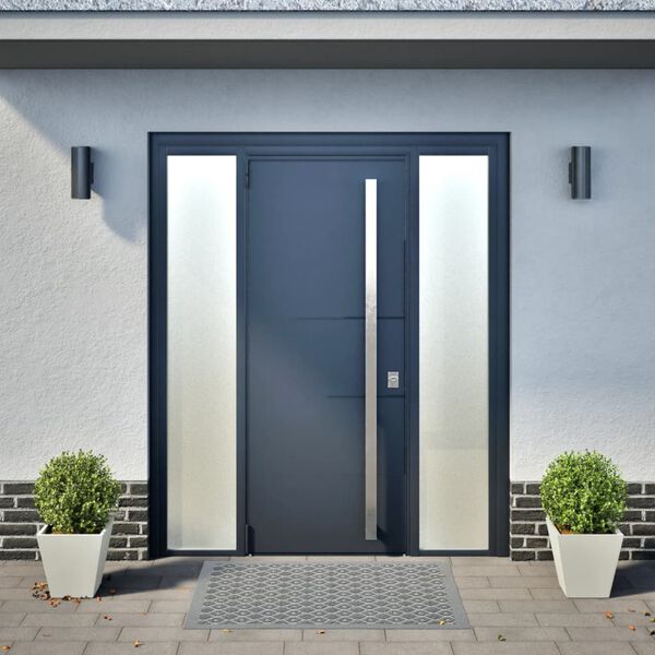 vidaXL Jardiniere de grădină, 2 buc., alb, 30x30x30 cm, oțel