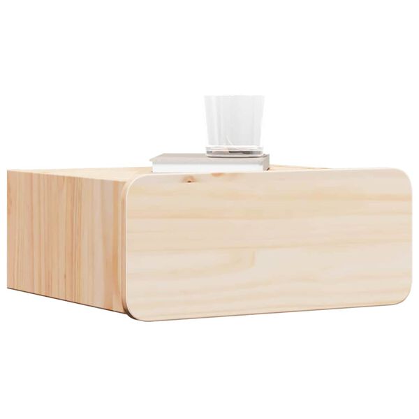 vidaXL Noptieră cu sertar Maro 39 x 34 x 16,5 cm Lemn masiv de pin