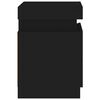vidaXL Noptiere cu lumini LED, 2 buc., negru, 35x39x55 cm