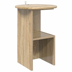 vidaXL Masă laterală Stejar Sonoma &Oslash; 39,5 x 55 cm Lemn prelucrat