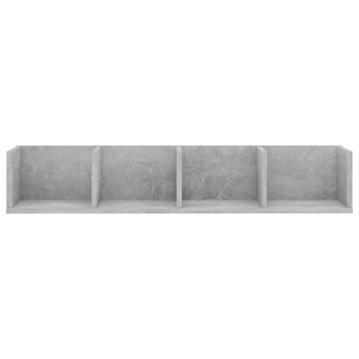 vidaXL Raft de perete CD-uri, gri beton, 100 x 18 x 18 cm, PAL
