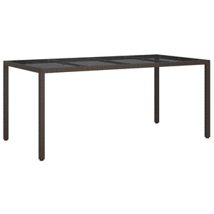 vidaXL Masă de Grădină Maro 190 x 90 x 75 cm poliratan