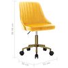 vidaXL Scaune de masă pivotante, 4 buc., galben, catifea