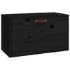 vidaXL Dulap de perete, negru, 60x30x35 cm, lemn masiv de pin