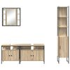 vidaXL Set de mobilier pentru baie 4 pcs Stejar Sonoma Lemn compozit