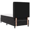 vidaXL Pat cu arcuri cu headboard Negru 90 x 190 cm Catifea