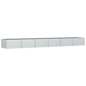 vidaXL Strat &icirc;nălțat de grădină argintiu 480x40x45 cm oțel galvanizat