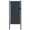 vidaXL Poartă de gard din PVC și oțel, 100x204 cm, antracit