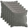 vidaXL Husă pentru pernă 6 buc. HOUTEN Gri &icirc;nchis 50 x 50 cm