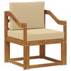 vidaXL Canapea de exterior Lemn de acacia solid și poliester natural