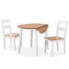 vidaXL Set mobilier bucătărie, 3 piese, MDF și lemn de hevea, alb