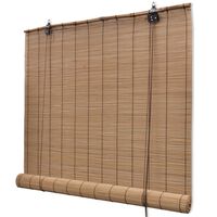 vidaXL Jaluzea tip rulou, maro, 80 x 220 cm, bambus