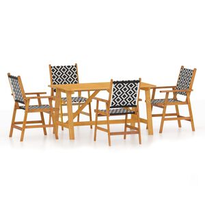 vidaXL Set mobilier de grădină, 5 piese, lemn masiv de acacia