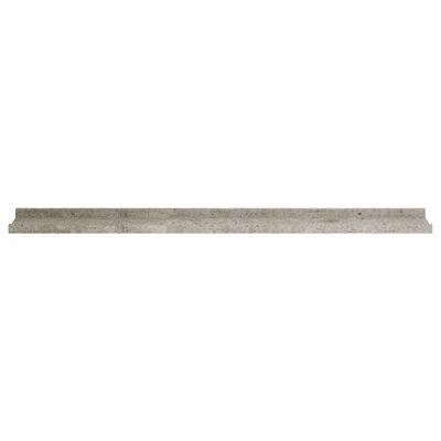 vidaXL Rafturi de perete, 2 buc., gri beton, 100x9x3 cm