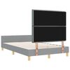 vidaXL Cadru de pat cu headboard Gri deschis 120 x 190 cm țesătură