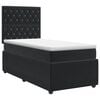 vidaXL Pat boxspring cu saltea cu headboard Negru 80 x 200 cm Catifea