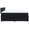 vidaXL Pat box spring cu saltea, negru, 200x200 cm, catifea