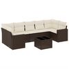 vidaXL Set canapele de grădină cu perne, 8 piese, maro, poliratan