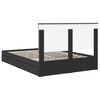 vidaXL Pat cu storage cu headboard Negru 140 x 190 cm Lemn compozit