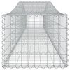 vidaXL Coșuri gabion arcuite 8 buc, 400x50x40/60 cm, fier galvanizat