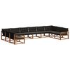 vidaXL Set de canapele de exterior 10 buc. Natural și Negru