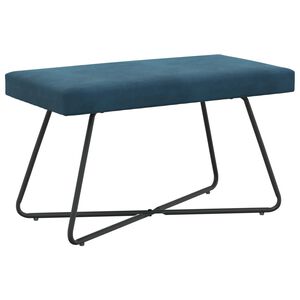 vidaXL bancă albastru 80 x 40 x 45 cm Catifea
