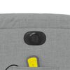 vidaXL Fotoliu electric masaj rabatabil cu ridicare, gri închis textil
