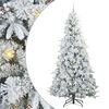 vidaXL Brad de Crăciun artificial cu ramuri articulare Alb 240 cm