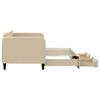 vidaXL Pat de zi cu extensie și sertare, crem, 80x200 cm, textil