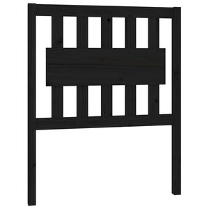 vidaXL Tăblie de pat, negru, 80,5x4x100 cm, lemn masiv de pin