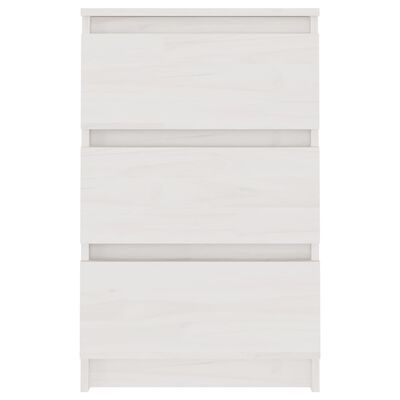 vidaXL Noptieră, alb, 40x29,5x64 cm, lemn masiv de pin