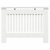 vidaXL Capac pentru radiator Alb lucios 112 x 19 x 81,5 cm