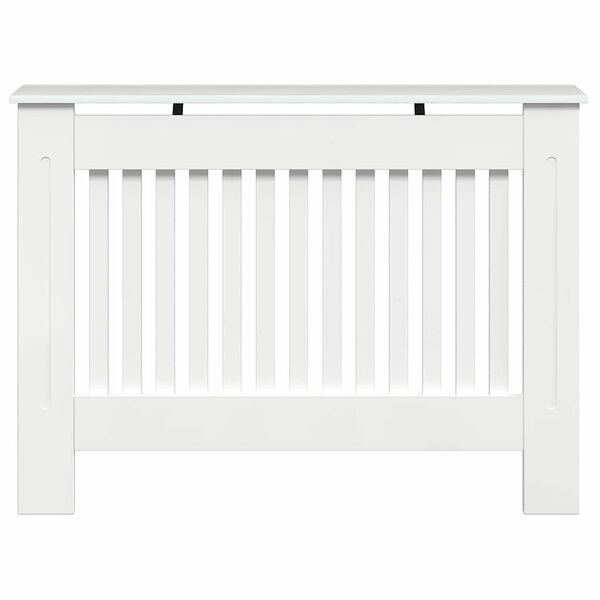 vidaXL Capac pentru radiator Alb lucios 112 x 19 x 81,5 cm