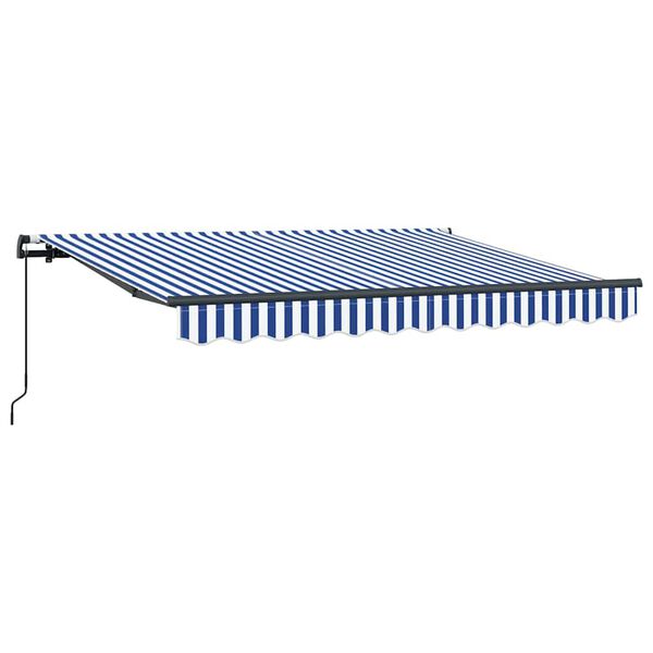 vidaXL Cortina Retractabilă Manual albastru 300 x 200 cm țesătură