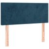 vidaXL Pat box spring cu saltea, albastru &icirc;nchis, 80x200 cm, catifea