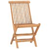 vidaXL Set mobilier de exterior pliabil, 5 piese, lemn masiv de tec