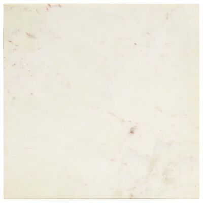 vidaXL Măsuță cafea, alb, 40x40x35 cm, piatră naturală, aspect marmură