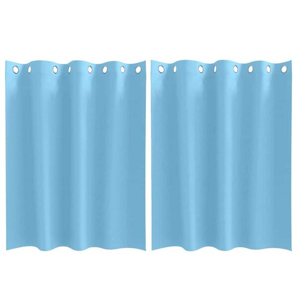 vidaXL Perdele Opaque cu Inel 2 pcs Albastru deschis 140 x 140 cm