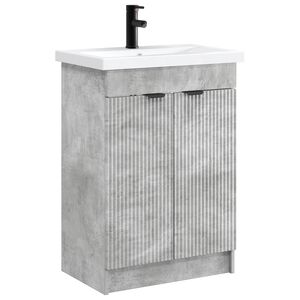vidaXL Set de mobilier pentru baie Gri Beton 78,5 x 37,5 x 81 cm