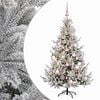 vidaXL Brad de Crăciun artificial cu glob 120 cm 150 LED-uri Alb cald