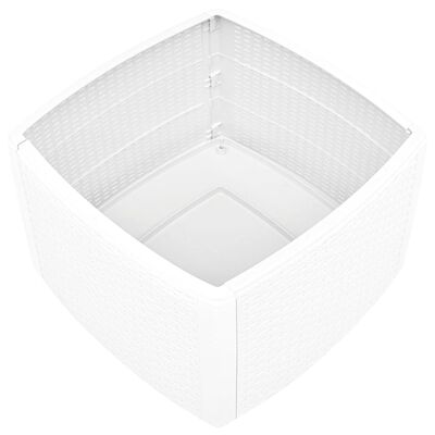 vidaXL Măsuță laterală, alb, 54 x 54 x 36,5 cm, plastic