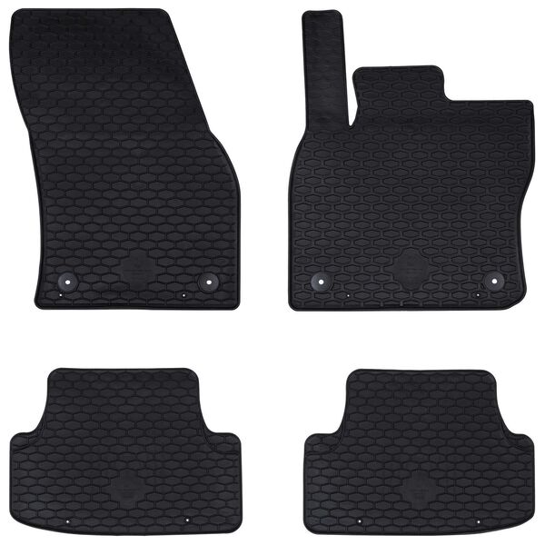 vidaXL Covor pentru mașină 4 pcs Negru suitable for Seat ATECA 2016-