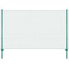 vidaXL Gard din plasă de s&acirc;rmă cu st&acirc;lpi, verde, 25 x 1,5 m, oțel