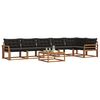 vidaXL Set de canapele de exterior cu pernă 7 pcs Natural și Negru