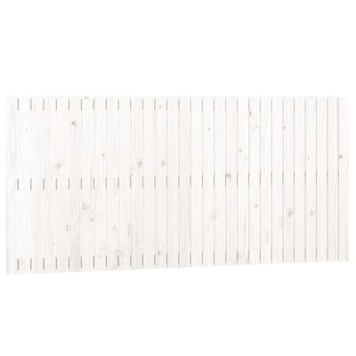 vidaXL Tăblie de pat pentru perete, alb, 185x3x90 cm, lemn masiv pin